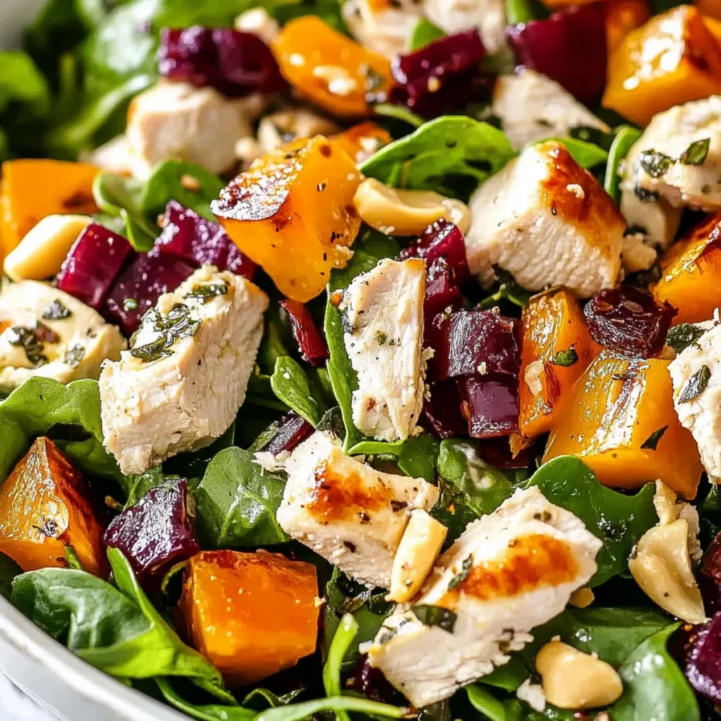Chopped Fall Harvest Salad with Chicken Recipe for Healthy Eating