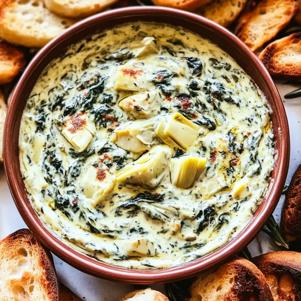 Creamy Vegan Spinach Artichoke Dip