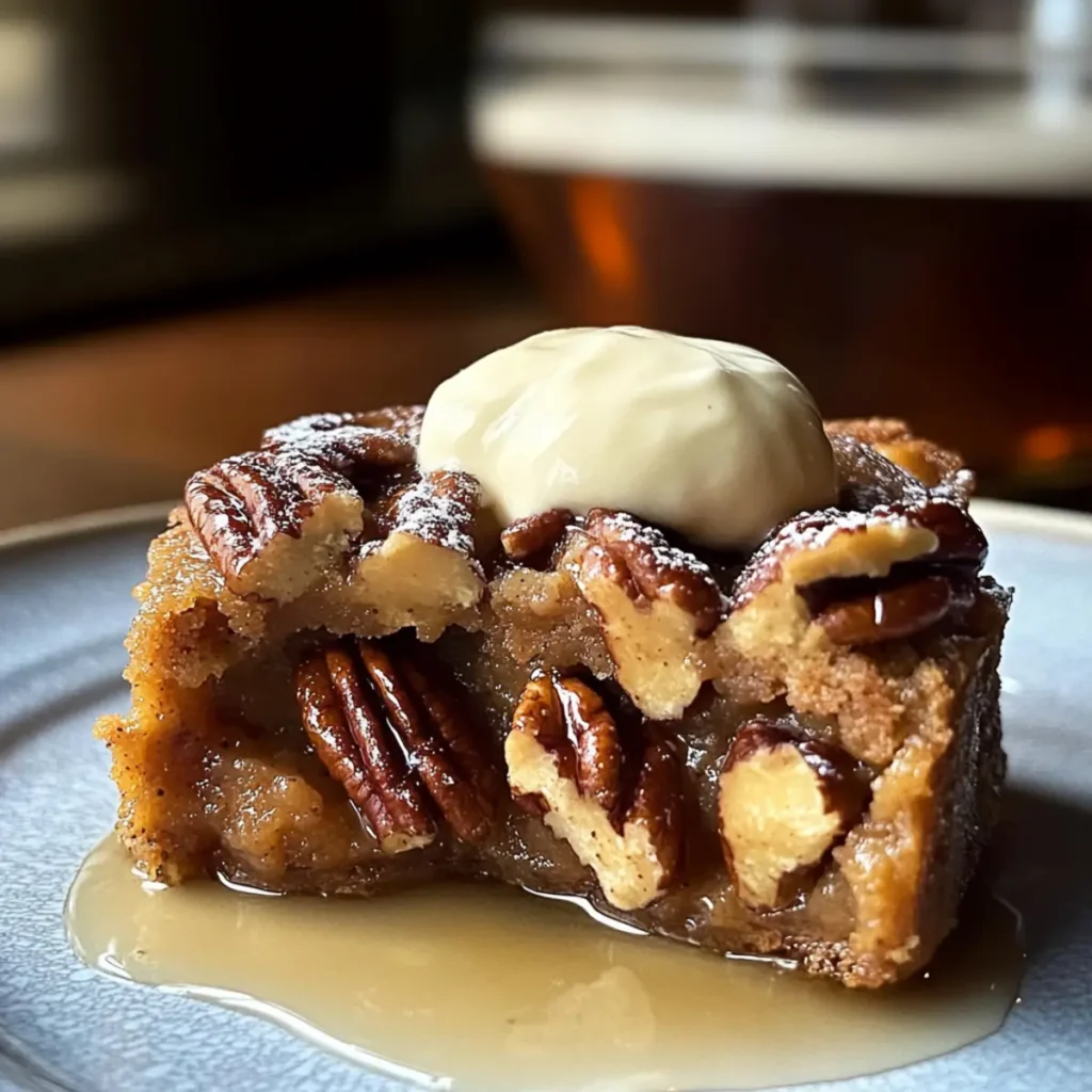 Delicious Sweet Potato Pecan Pie Bread Pudding with Bourbon Drizzle