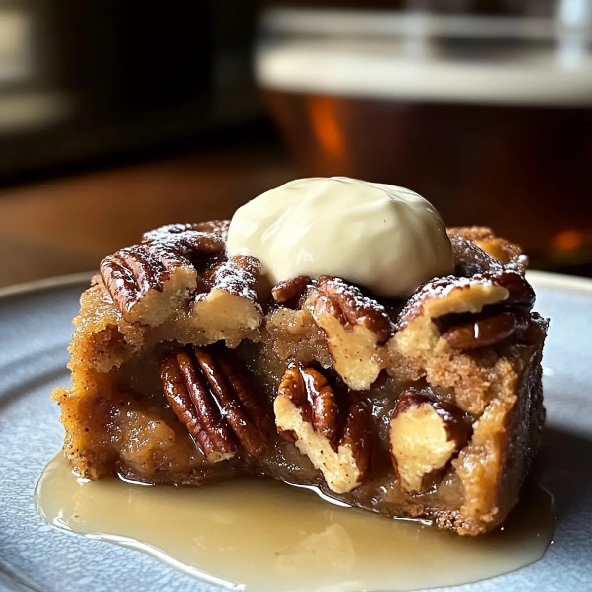 Delicious Sweet Potato Pecan Pie Bread Pudding with Bourbon Drizzle
