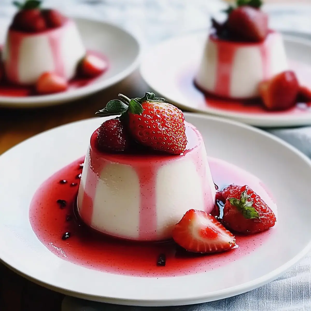 Delicious Strawberry Panna Cotta with Roasted Vanilla Strawberries