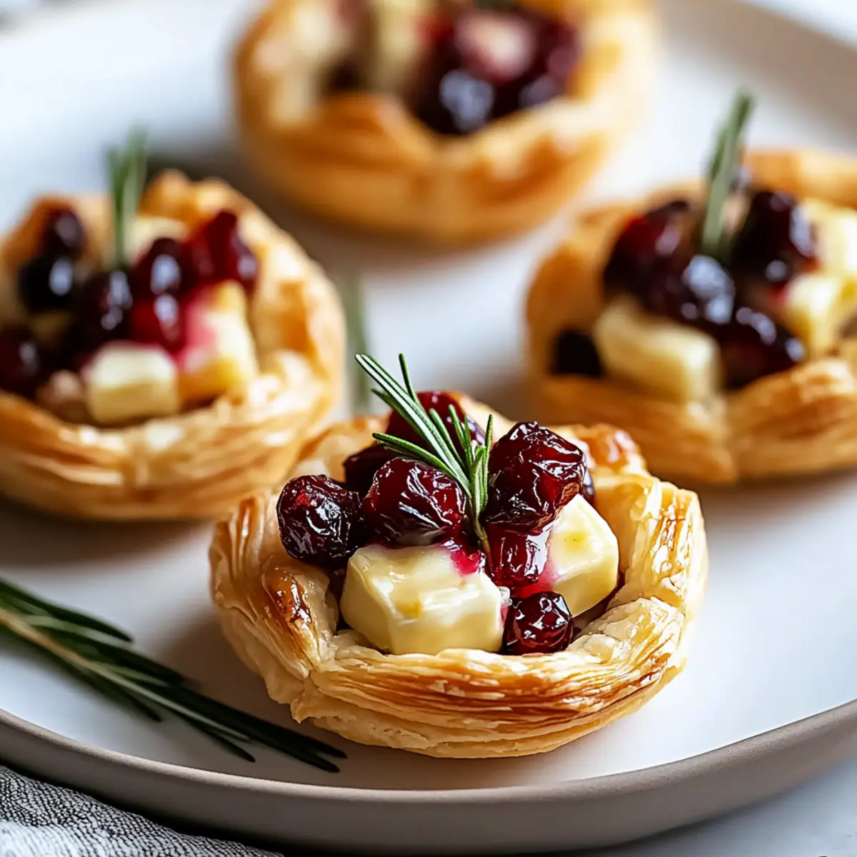 Delicious Mini Cranberry Brie Puff Pastry Bites Recipe