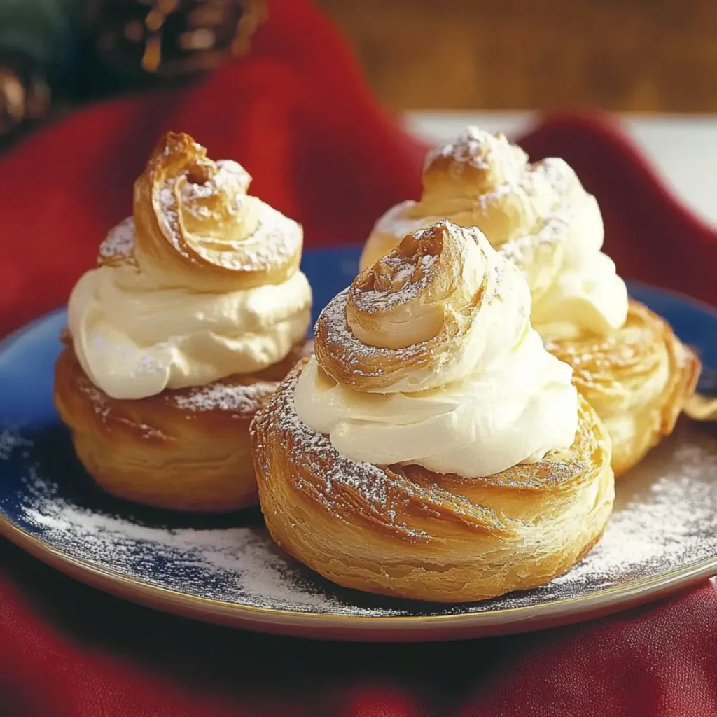 Delicious Festive Eggnog Cream Puffs for Holiday Celebrations