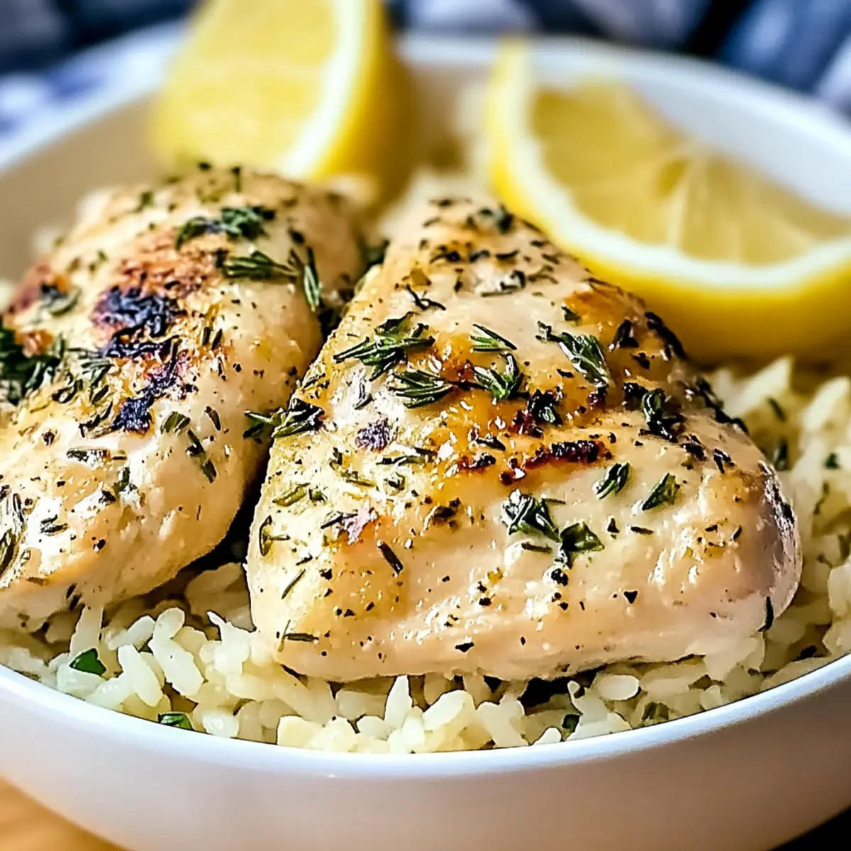 Easy Slow Cooker Lemon Herb Chicken and Rice
