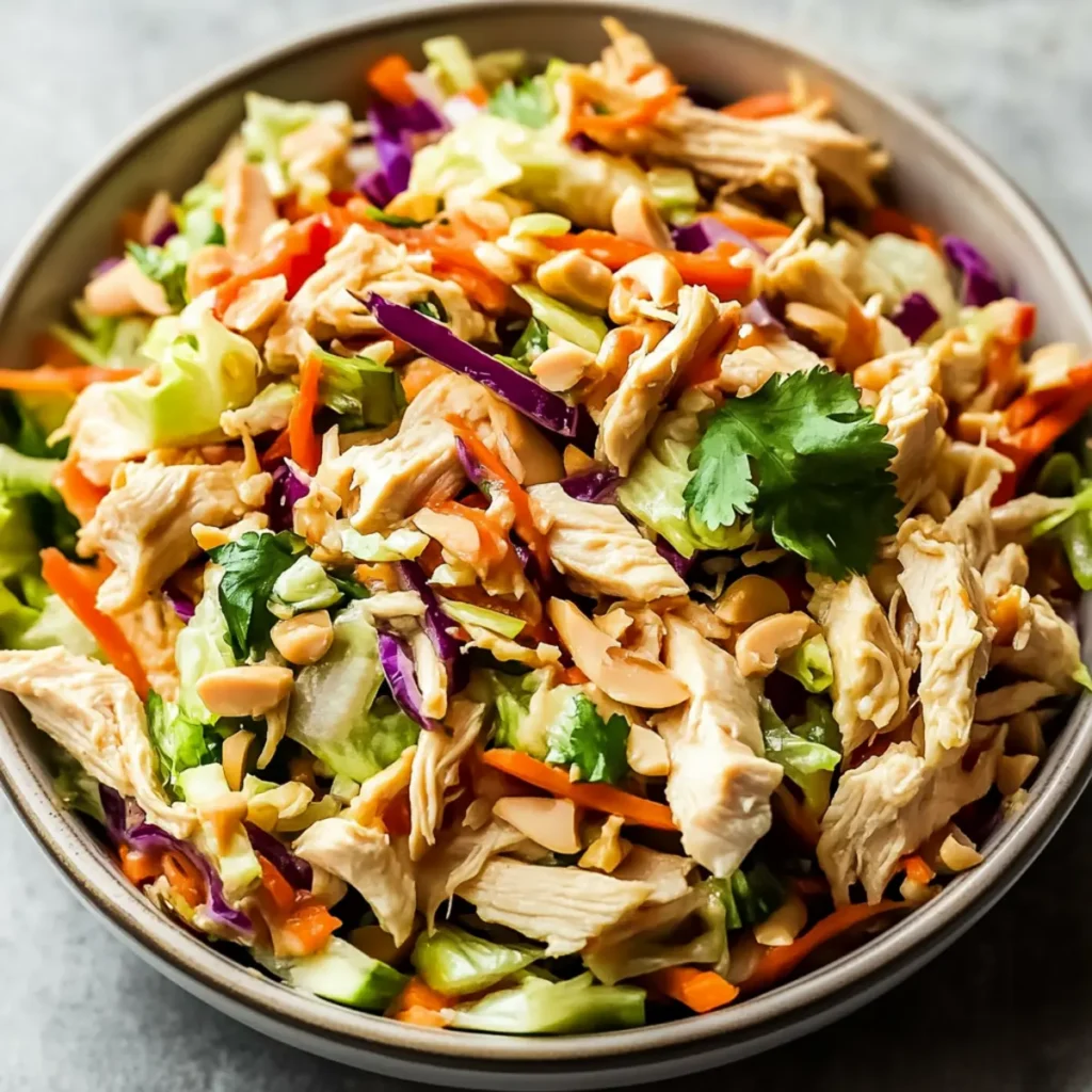 Thai Chicken Salad with Peanut Dressing