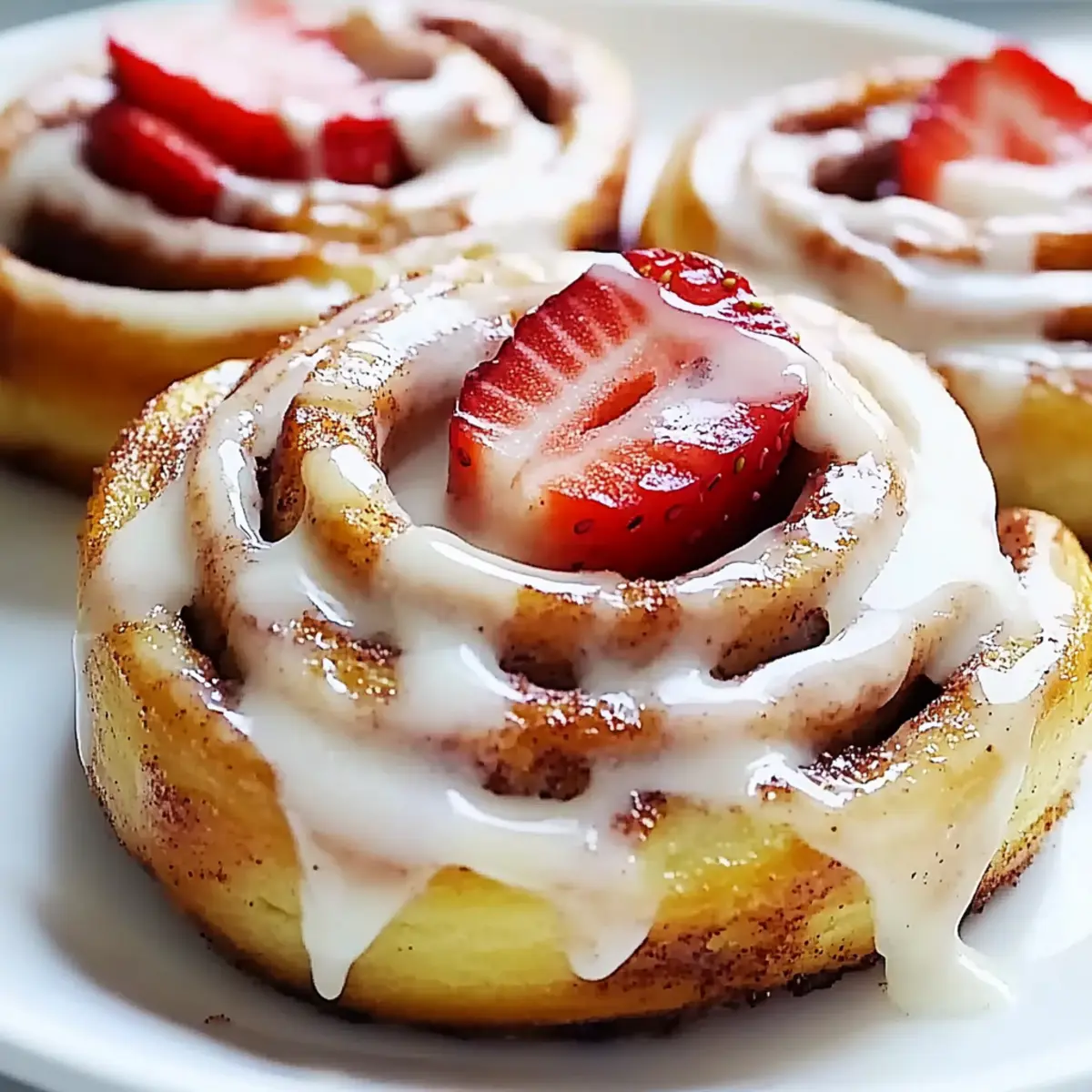 Strawberry Cheesecake Cinnamon Rolls