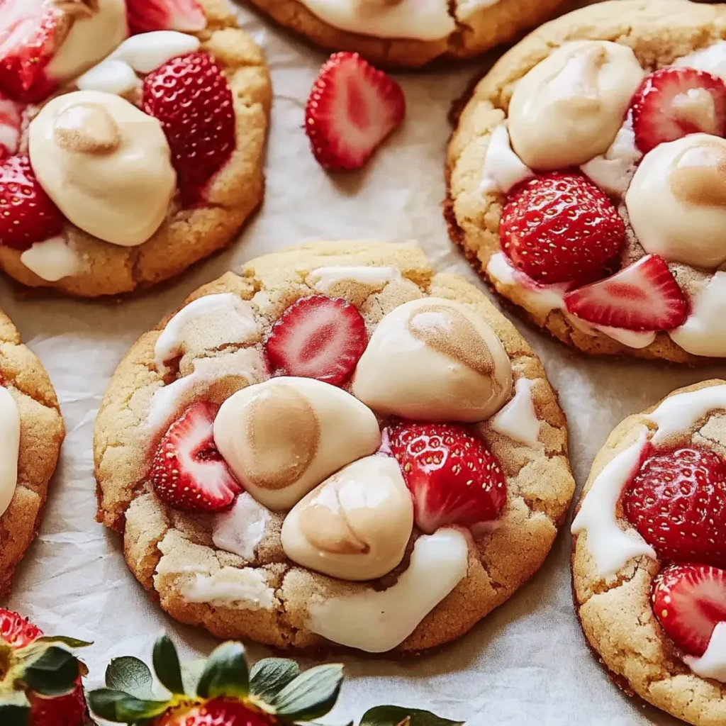 Delightful Strawberries and Cream Cookies for Galentine’s Brunch