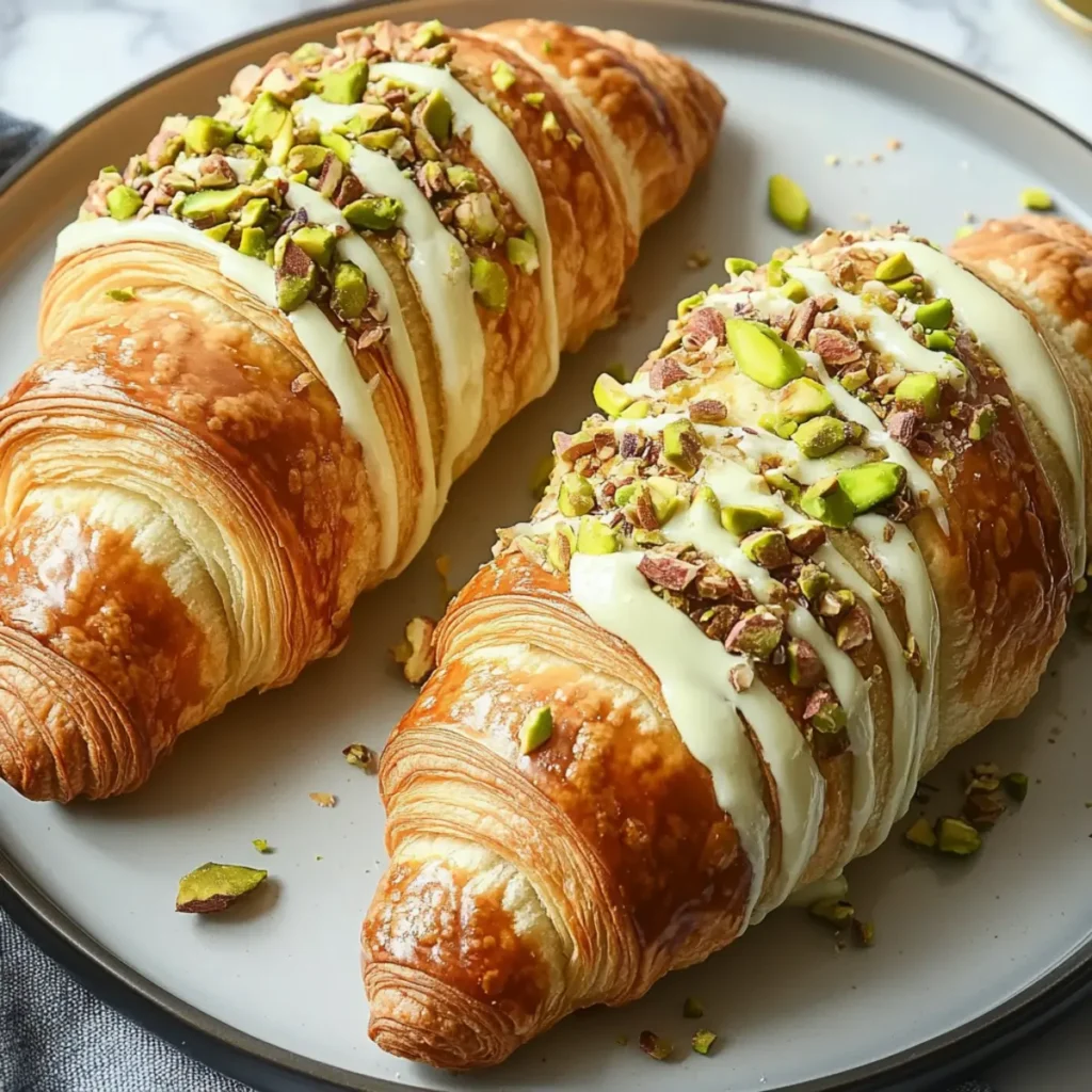 Pistachio Filled Croissants