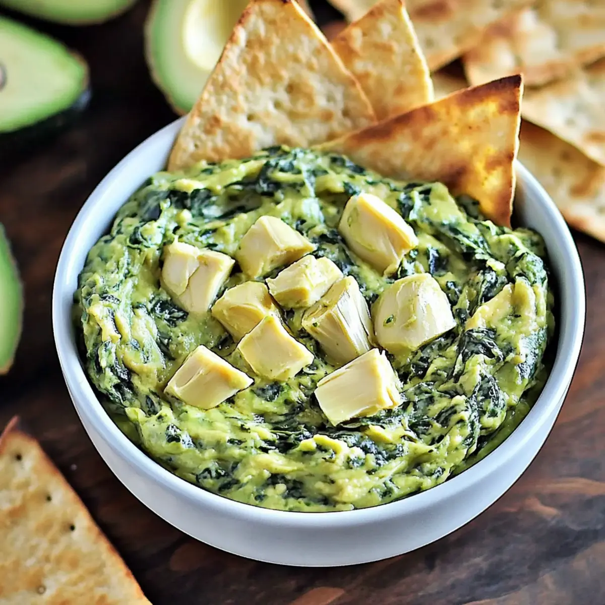 Easy Avocado Spinach & Artichoke Dip Recipe Ready in 10 Minutes