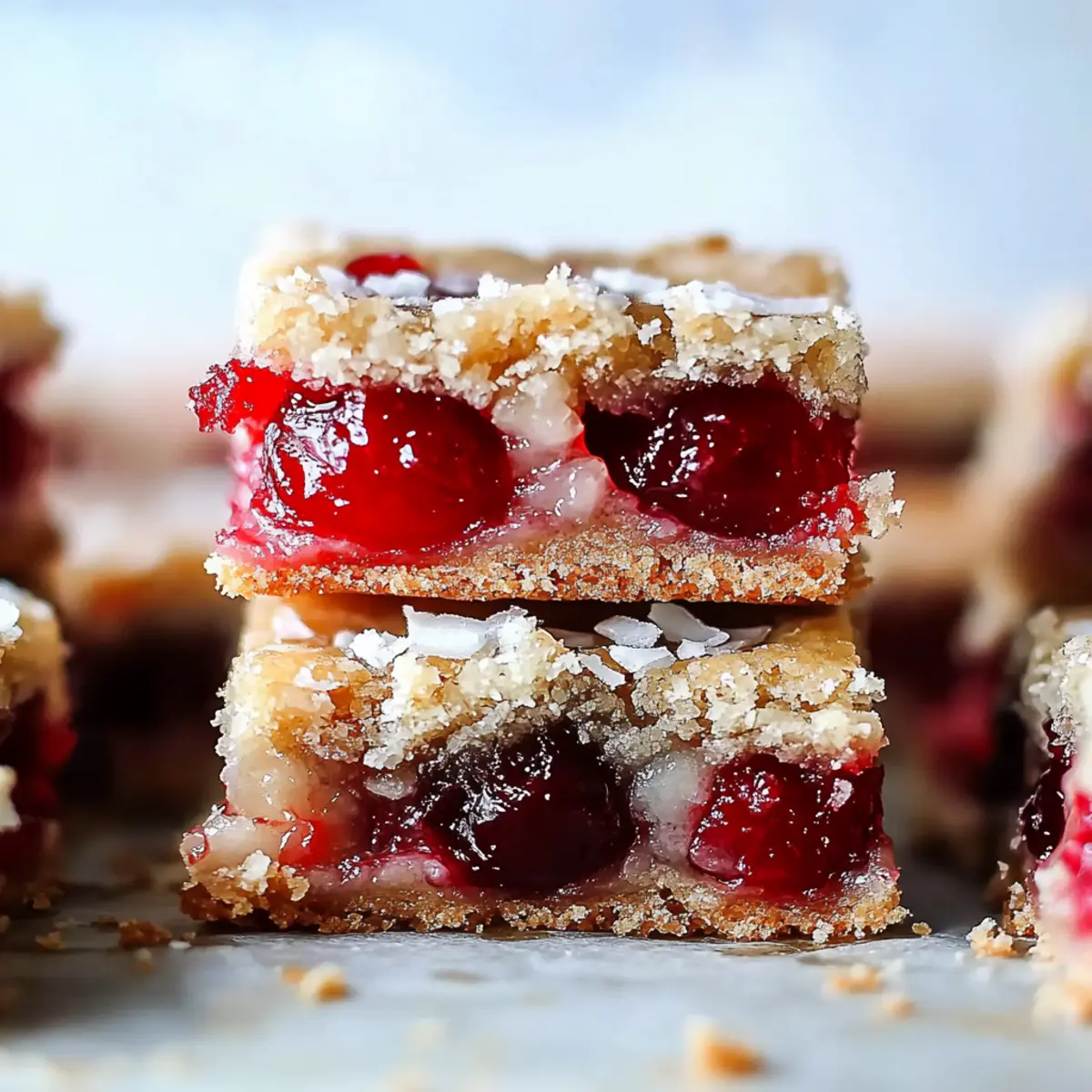 Delicious Maraschino Cherry Bars with Coconut and Walnuts