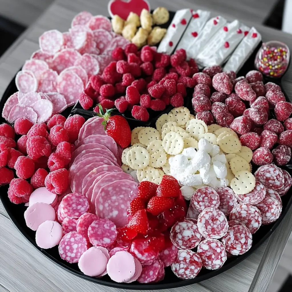 Delicious Pink-Themed Charcuterie Board for Valentine’s Day 🩷