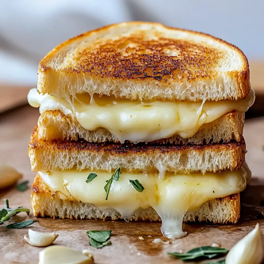 Roasted Garlic Grilled Cheese Sandwich
