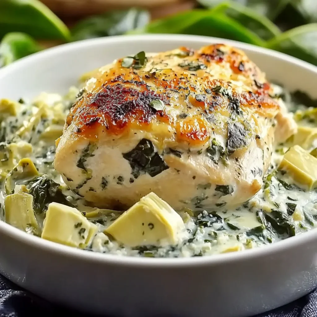 Spinach Artichoke Chicken with Cottage Cheese