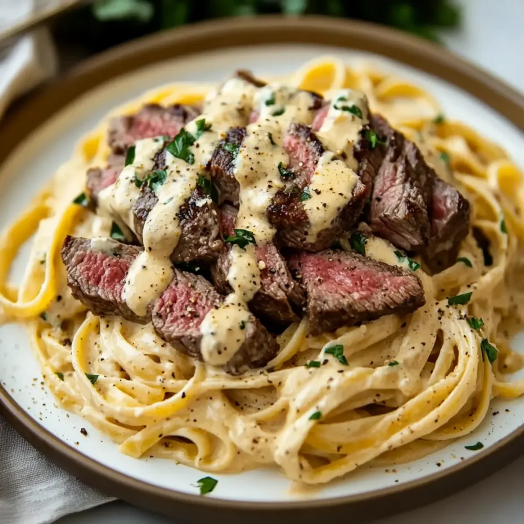 Creamy Pasta with Steak