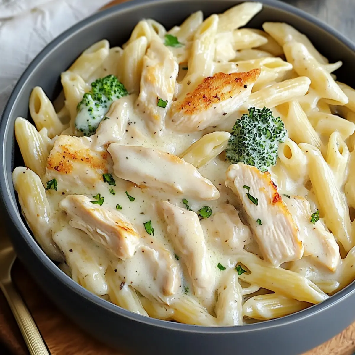 Chicken Penne Alfredo Comfort Bowl