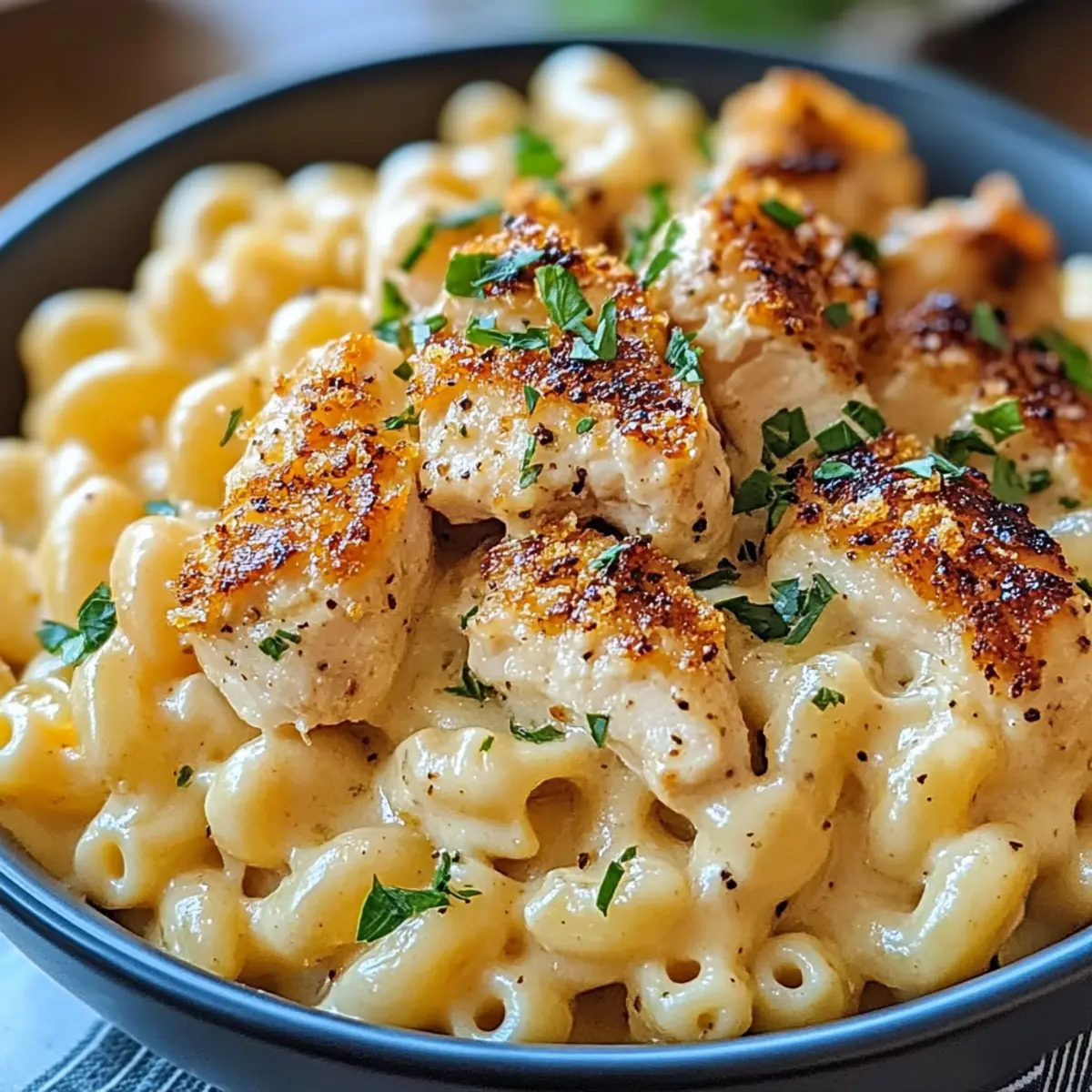 Honey Pepper Chicken Mac and Cheese