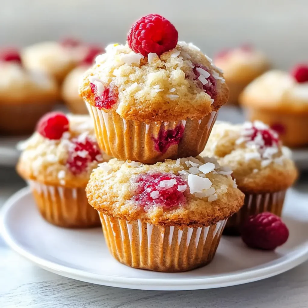 Coconut Lemon Raspberry Muffins