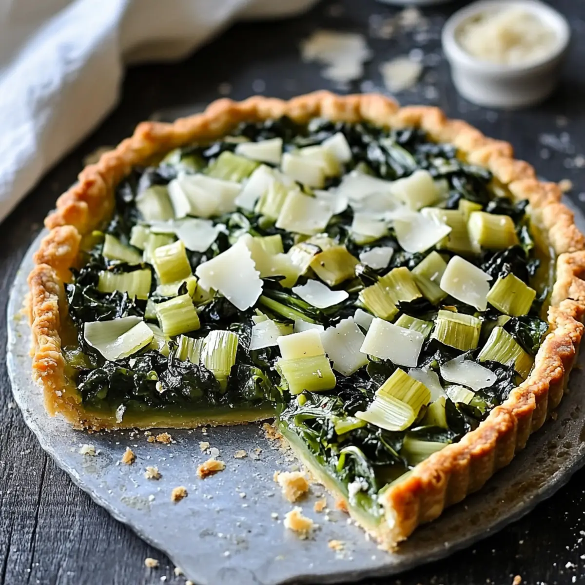 Swiss Chard Tart with Leeks and Pecorino