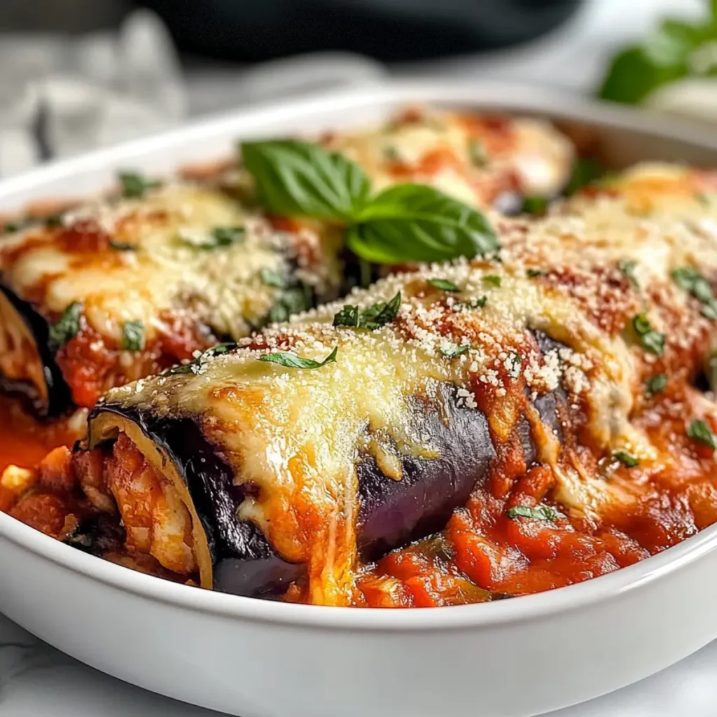 Cheesy Eggplant Rollatini