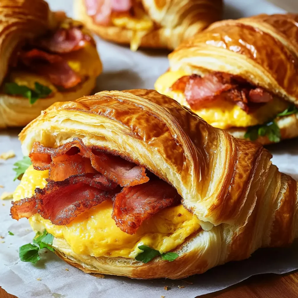 Make-Ahead Croissant Breakfast Sandwiches