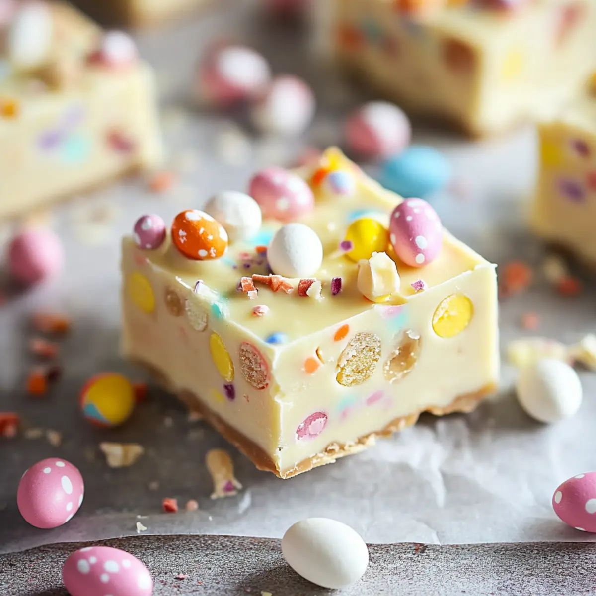 White Chocolate Fudge with Cadbury Mini Eggs