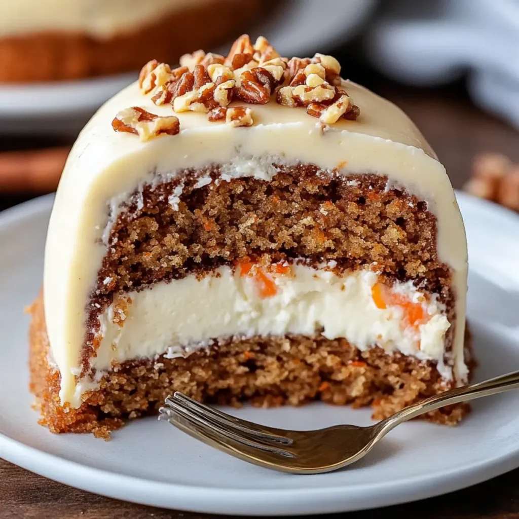 Honeybun Carrot Cake with Cheesecake Filling